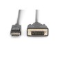 CAVO ADATTATORE DISPLAYPORT, DA DP A DVI-D 3 MT. COLORE NERO