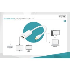 CAVO ADATTATORE MINI DISPLAYPORT MASCHIO - HDMI FEMMINA DIGITUS