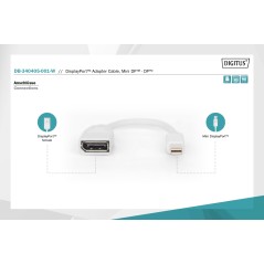 DIGITUS CAVO ADATTATORE DISPLAYPORTª, MINI DP - DP