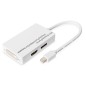 DIGITUS ADATTATORE / CONVERTITORE MINI DISPLAYPORT - DA MINI DP A DISPLAYPORT, HDMI + DVI