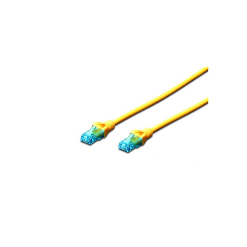 CAVO RETE UTP CAT. 5E NON SCHERMATO - LUNGHEZZA MT. 2 - COLORE GIALLO