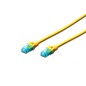 CAVO RETE UTP CAT. 5E NON SCHERMATO - LUNGHEZZA MT. 2 - COLORE GIALLO