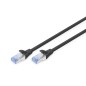CAVO RETE CAT 5E SCHERMATO SF/UTP COLORE NERO MT 0,5 DIGITUS