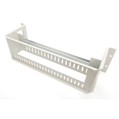 SUPPORTO GUIDA DIN 3U, 135X480X150 MM INCL. DIN RAIL (35X390 MM), GREY (RAL 7035)