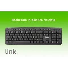 TASTIERA ITALIANA USB 108 TASTI COLORE NERO IN ECOPLASTICA