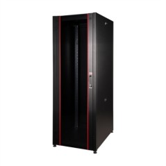 ARMADIO RACK PER RETI 19" 42U (A)2000, (L)600, (P)600 COLORE NERO PORTA TRAFORATA SERIE EAVI