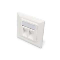 DIGITUS SCATOLA DI DERIVAZIONE VUOTA PER MODULO KEYSTONE, TELAIO 80 X 80 MM + PIASTRA CENTRALE 50 X 50 MM