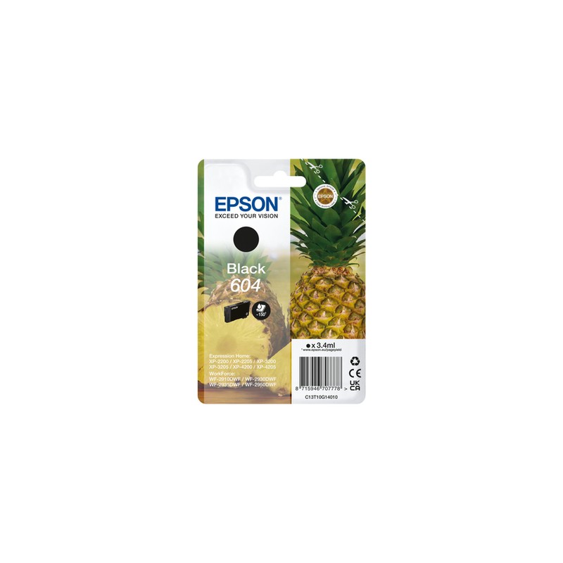 EPSON CARTUCCIA 604 INKJET SERIE ANANAS NERO