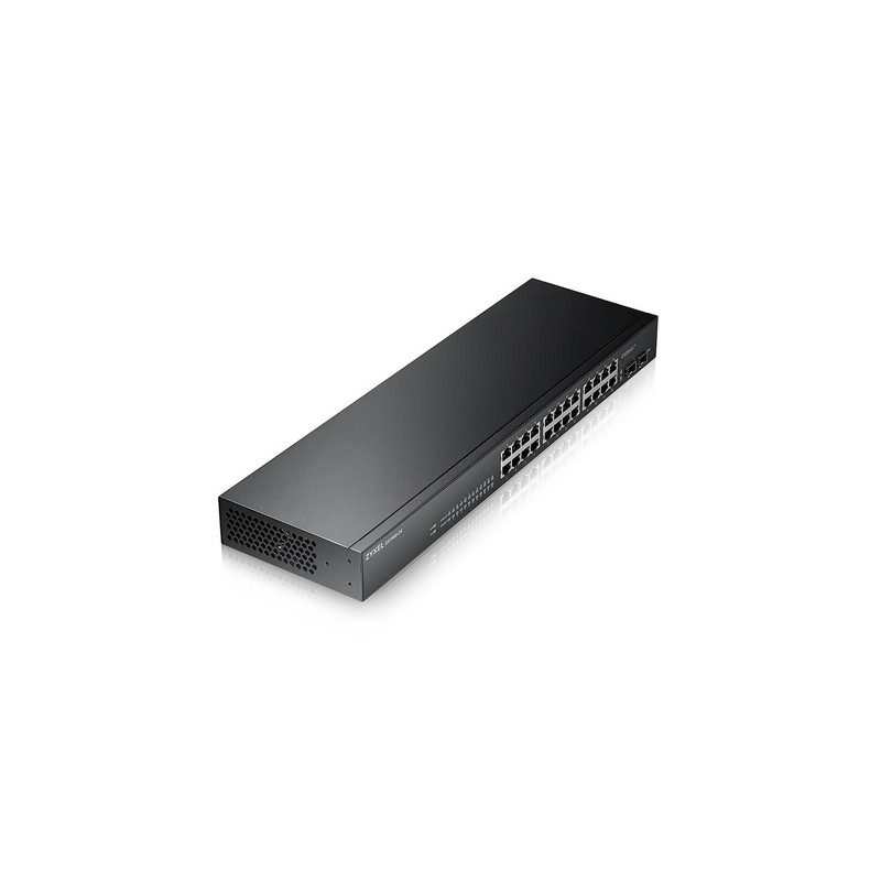 ZYXEL SWITCH MANAGED 24 PORTE GIGABIT + 2 PORTE SFP GIGABIT, SUPPORTO IPV6, VLAN, DESIGN SENZA VENTO