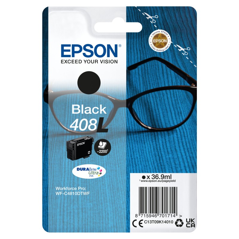 EPSON CARTUCCIA BLACK 408L DURABRITE ULTRA INK EPSON CARTUCCIA BLACK 408L DURABRITE ULTRA INK