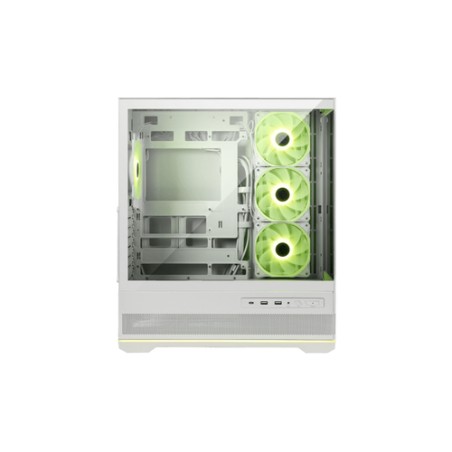 MSI CASE BIANCO, 2 USB, 1 TYPE-C, 3X120MM ARGB REVERSE BLADE FAN, 1X120MM ARGB FAN, ARGB+PWM CONTROL