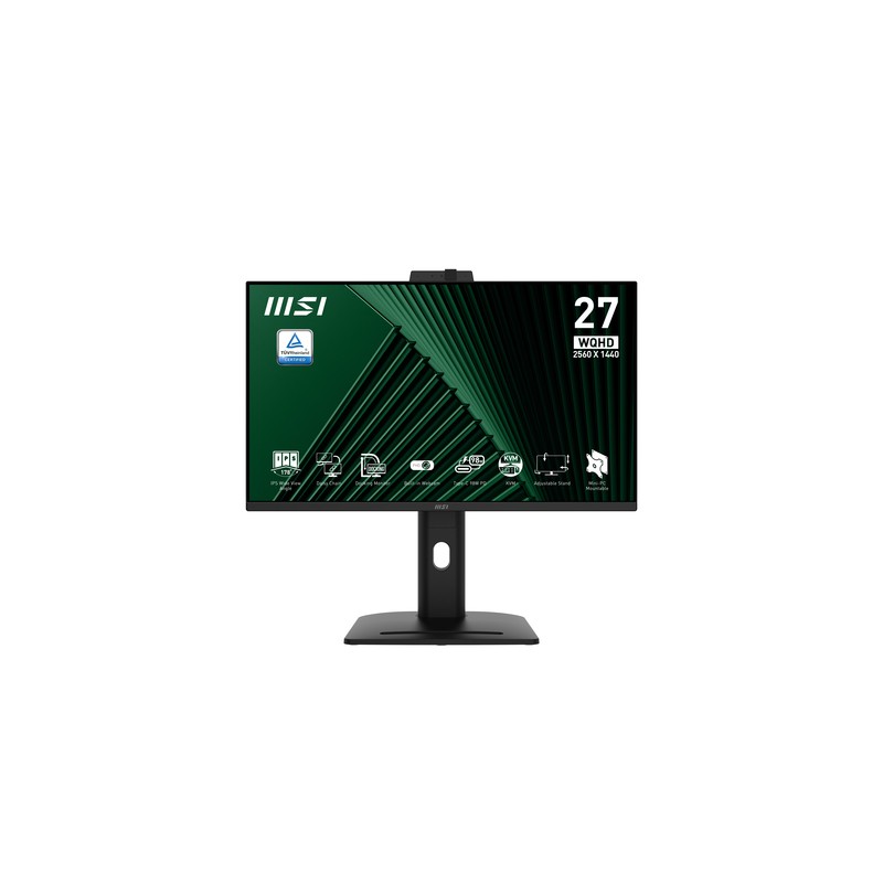 MSI MONITOR 27 LED IPS 16:9 QHD 1MS 250 CDM, PIVOT, USB-C DOCK, WEBCAM, DP/HDMI, MULTIMEDIALE, TYPE-C 98W, VESA, EPEAT MSI MONITOR 27 LED IPS 16:9 QHD 1MS 250 CDM, PIVOT, USB-C DOCK, WEBCAM, DP/HDMI, MULTIMEDIALE, TYPE-C 98W, VESA, EPEAT