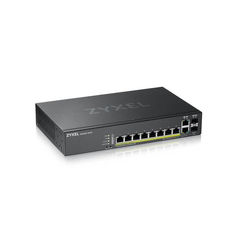 ZYXEL SWITCH MANAGED LAYER 3 LITE, 8X GB POE 180W, 2X SFP, FANLESS DESKTOP/RACK, NFLEX ZYXEL SWITCH MANAGED LAYER 3 LITE, 8X GB POE 180W, 2X SFP, FANLESS DESKTOP/RACK, NFLEX
