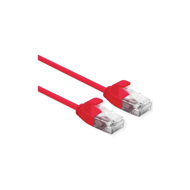 ROLINE CAVO DI RETE UTP DATA CENTER PATCH CORD CAT.6A (CLASSE EA) LSOH SLIM 3 M ROSSO