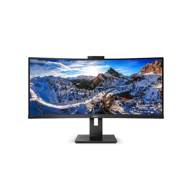 PHILIPS MONITOR CURVO 34 LED VA 21:9 3440X1440 500 CD/M, DP/HDMI, USB-C, WEBCAM, ALTEZZA, MULTIMEDIALE PHILIPS MONITOR CURVO 34 LED VA 21:9 3440X1440 500 CD/M, DP/HDMI, USB-C, WEBCAM, ALTEZZA, MULTIMEDIALE