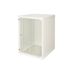ARMADIO RACK 19" 15 UNITA' DA MURO (A)750X (L)540X (P) 600 MM. COLORE GRIGIO CHIARO, PORTA A VETRO.