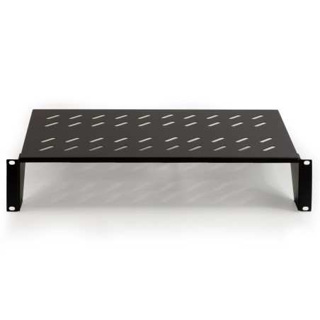 RIPIANO PER ARMADIO 19" 2 UNITA' PROFONDITA' 250 MM. (UNIVERSALE) COLORE NERO