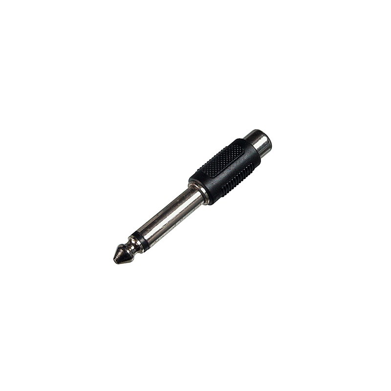 ADATTATORE AUDIO DA 6,3MM MASCHIO 2 POLI - CINCH FEMMINA RCA