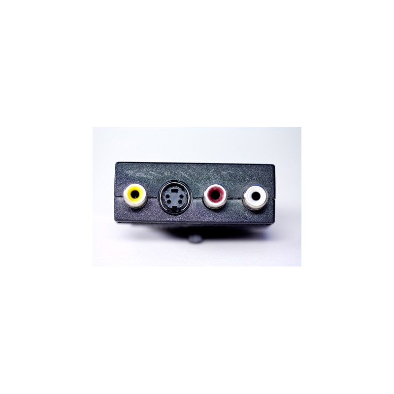 ADATTATORE SCART 21 POLI MASCHIO / 3 X CINCH RCA FEMMINA + 4 POLI SVHS FEMMINA CON SELETTORE