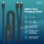 DIGITUS CAVO DI RICARICA USB-C 2IN1, 140 W, 1,8 MT