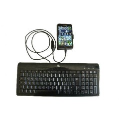 CAVO ADATTATORE USB 2.0 OTG, CONNETTORI MICRO USB B MASCHIO - USB A FEMMINA, 15 CM CON CONNETTORE 90 GRADI