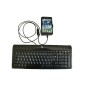 CAVO ADATTATORE USB 2.0 OTG, CONNETTORI MICRO USB B MASCHIO - USB A FEMMINA, 15 CM CON CONNETTORE 90 GRADI