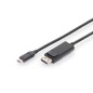 CAVO USB TIPO-C / DISPLAYPORT MASCHIO/MASCHIO 2 MT 4K/60HZ, 32,4 GB NERO