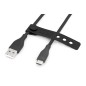 CAVO RICARICA GUAINA SILICONE USB-A / USB-C 1M, USB 2.0, 60W, NERO