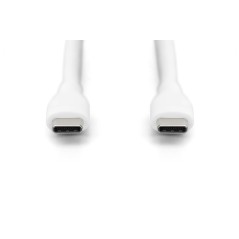 CAVO RICARICA GUAINA SILICONE USB-C / USB-C 2M, USB 2.0, 60W, BIANCO