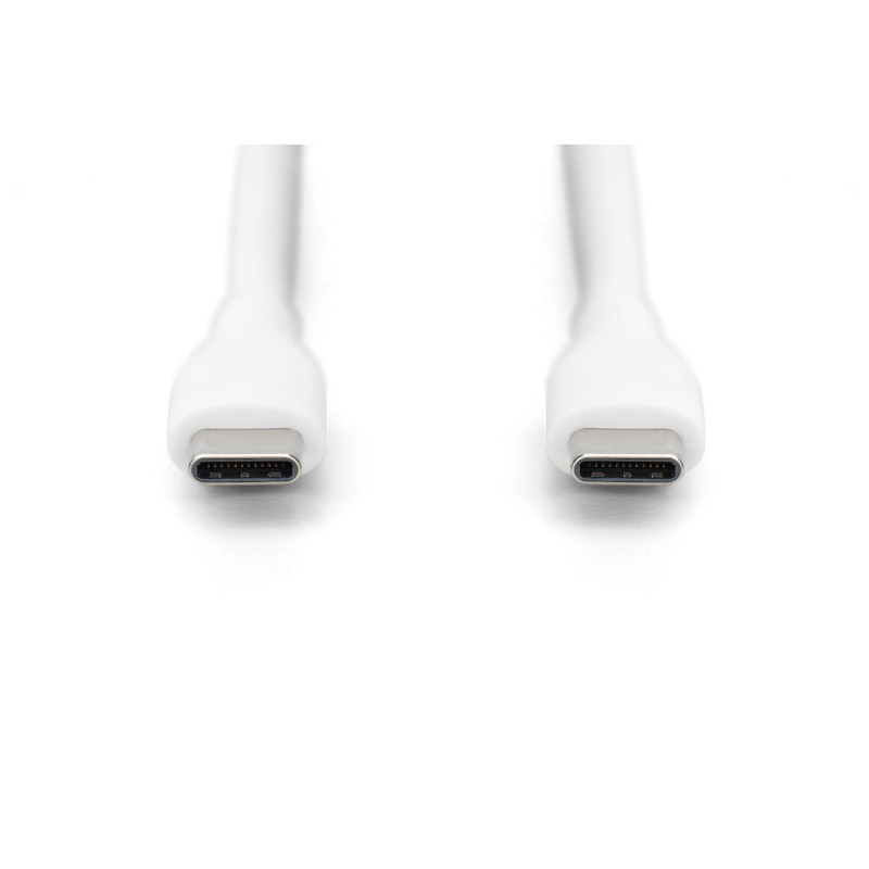 CAVO RICARICA GUAINA SILICONE USB-C / USB-C 2M, USB 2.0, 60W, BIANCO
