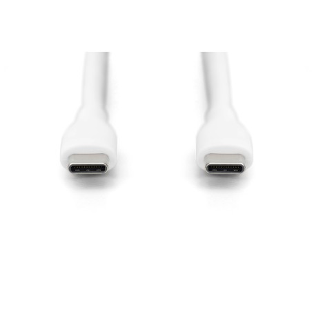 CAVO RICARICA GUAINA SILICONE USB-C / USB-C 2M, USB 2.0, 60W, BIANCO