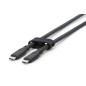 CAVO GUAINA SILICONE USB-C / USB-C 0.5M, USB 3.2 GEN2, 10G, 4K, 100W, NERO
