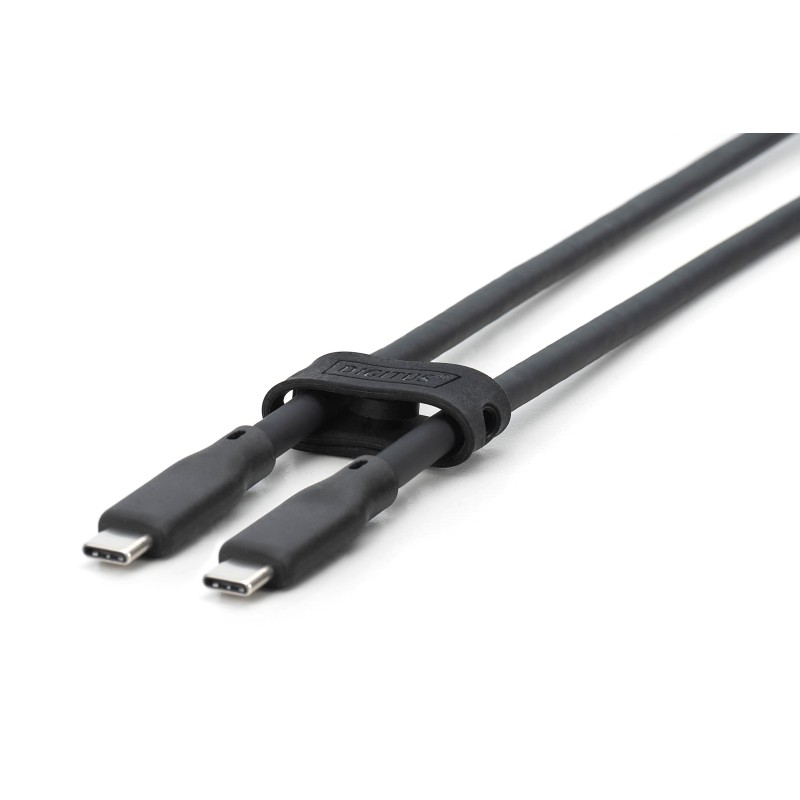 CAVO GUAINA SILICONE USB-C / USB-C 2M, USB 3.2 GEN1, 5G, 4K, 100W, NERO