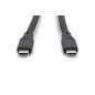 CAVO GUAINA SILICONE USB-C / USB-C 2M, USB 3.2 GEN1, 5G, 4K, 100W, NERO