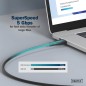 CAVO GUAINA SILICONE USB-C / USB-C 2M, USB 3.2 GEN1, 5G, 4K, 100W, NERO