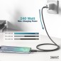 CAVO GUAINA SILICONE USB-C / USB-C 0.5M, USB 4.0 GEN3, 40G, 240W, 8K, NERO