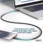 CAVO GUAINA SILICONE USB-C / USB-C 0.5M, USB 4.0 GEN3, 40G, 240W, 8K, NERO