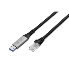 DIGITUS USB 3.2 GEN1 - CAVO ETHERNET RJ45, 1GBIT/S, 2 MT. COLORE NERO