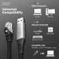 DIGITUS USB 3.2 GEN1 - CAVO ETHERNET RJ45, 1GBIT/S, 2 MT. COLORE NERO