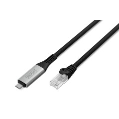 DIGITUS USB-C 3.2 GEN1 - CAVO ETHERNET RJ45, 1GBIT/S, 10 MT. COLORE NERO