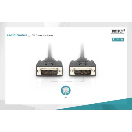 CAVO DVI-D 24+1 MASCHIO/MASCHIO DUAL LINK MT 2