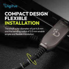 CAVO IBRIDO IN FIBRA OTTICA HDMI AOC, UHD 8K, 40 MT