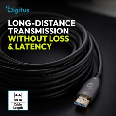 CAVO IBRIDO IN FIBRA OTTICA HDMI AOC, UHD 8K, 50 MT
