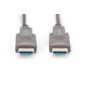 DIGITUS CAVO IN FIBRA OTTICA IBRIDO 4K - HDMI® AOC CONNETTORE RIMOVIBILE MT 10