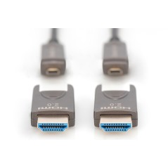 DIGITUS CAVO IN FIBRA OTTICA IBRIDO 4K - HDMI® AOC CONNETTORE RIMOVIBILE MT 10