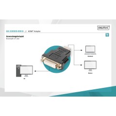 ADATTATORE DVI 24+5 FEMMINA - HDMI MASCHIO DIGITUS
