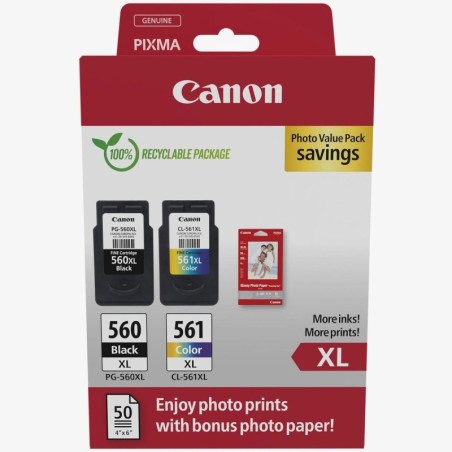 CANON CRG PG-560XL/CL-561XL INK CARTRIDGE PHOTO VALUE - 3712C008