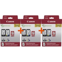 3X2 - CANON PG-545/CL-546 INK CARTRIDGE PVP WITH SHEETS - 8287B0083X2