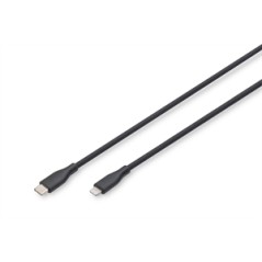 CAVO RICARICA GUAINA SILICONE USB-C / LIGHTNING 2M, USB 2.0, 60W, NERO