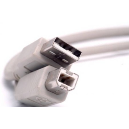 CAVO USB 2.0 CONNETTORI A-B, LUNGHEZZA MT. 1,80 COLORE GRIGIO CHIARO